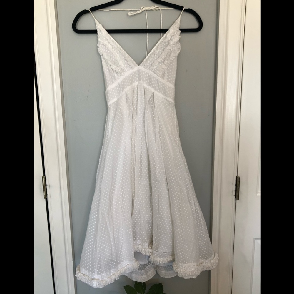 JCREW white halter dress 🥂